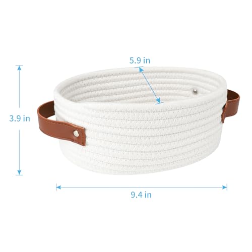 ABenkle Mini Cotton Woven Storage Basket, Perfect for Easter, Gift Giving & Nursery Decor
