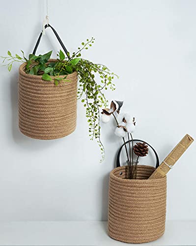 Woven Hanging Basket Set for Home Decor (Set of 2)