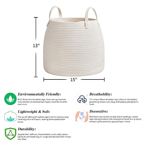 Nursery Laundry Basket | Baby Blanket & Toy Storage, White
