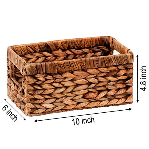 CENBOSS Small Brown Wash Rattan Storage Basket
