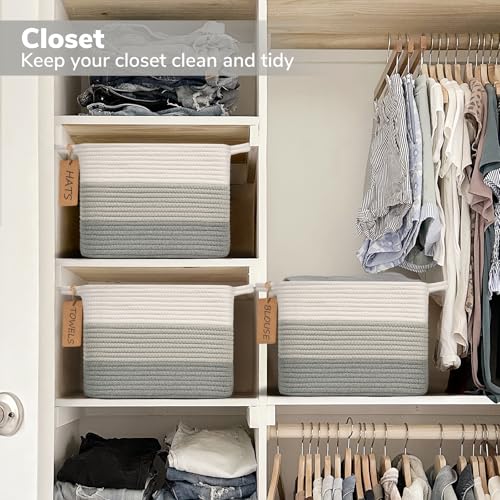 Goodpick Gray Woven Storage Basket for Kids' Toys & Organizing