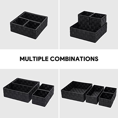 Woven Storage Baskets Set of 4 for Organizing